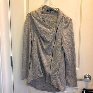 EUC Grey asymmetrical full zip lightweight jacket size small
